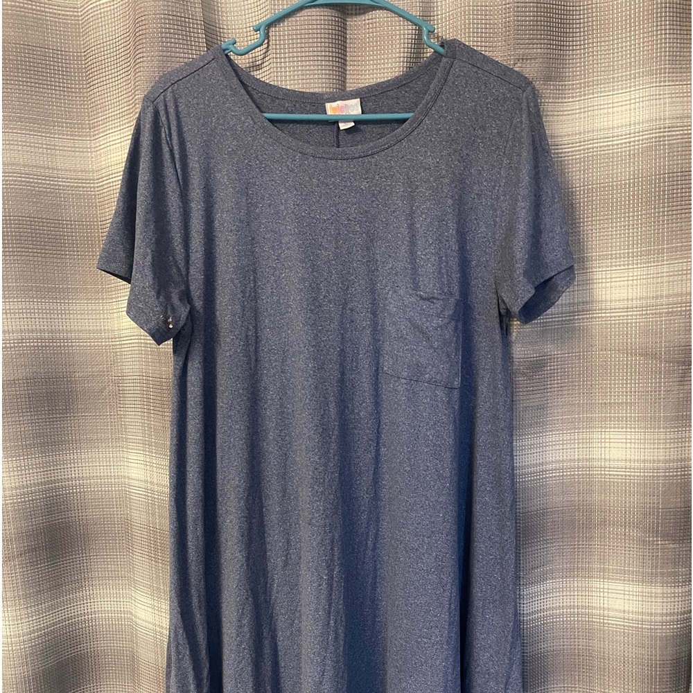 Blue LuLaRoe large Carly dress